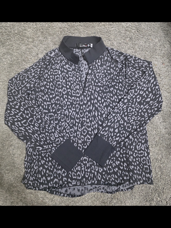 RLX Ralph Lauren Jackets & Blazers - RLX Ralph Lauren Black and Gray Leopard Jacquard Pullover